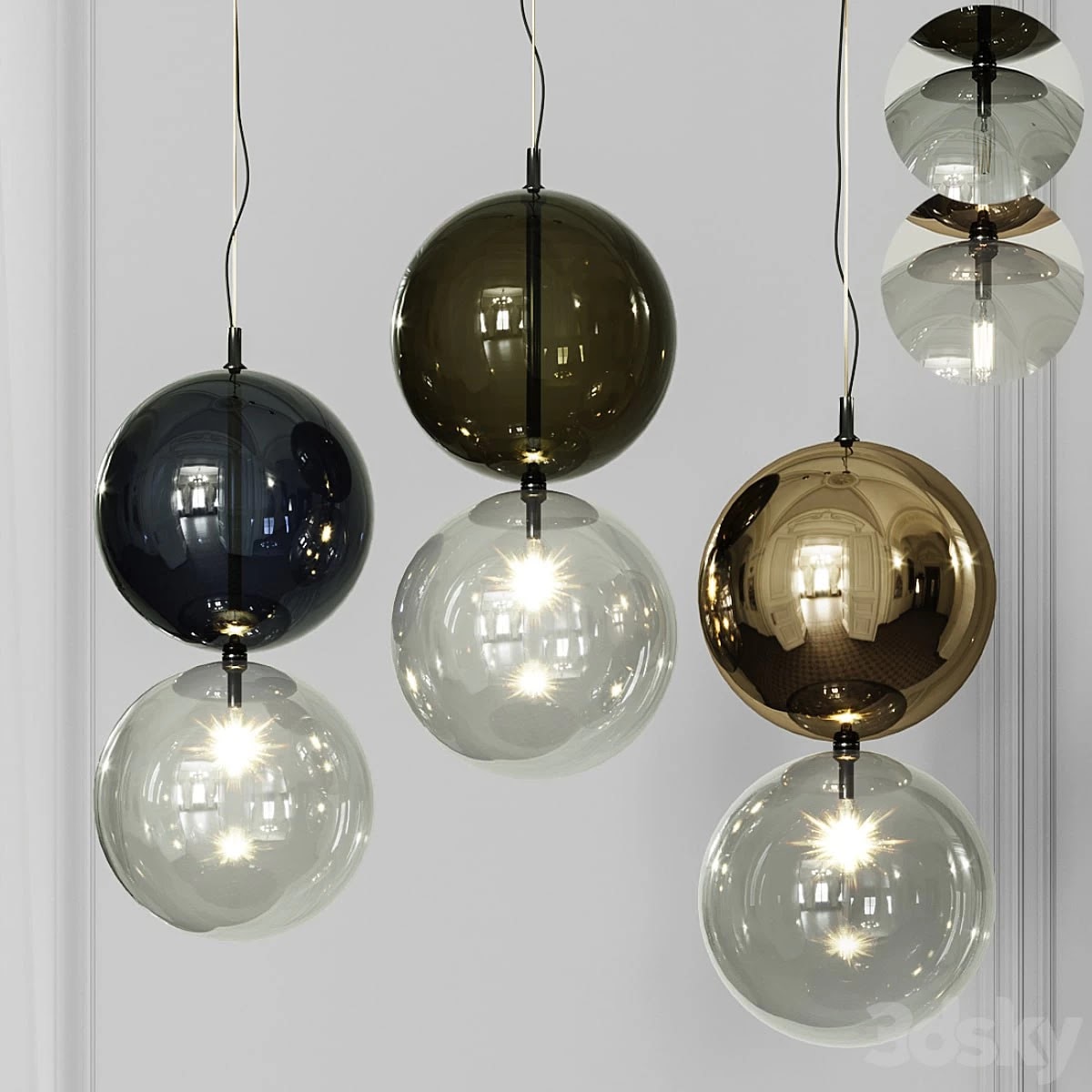 Lamp ceiling suspended Cattelan Italia Apollo 2