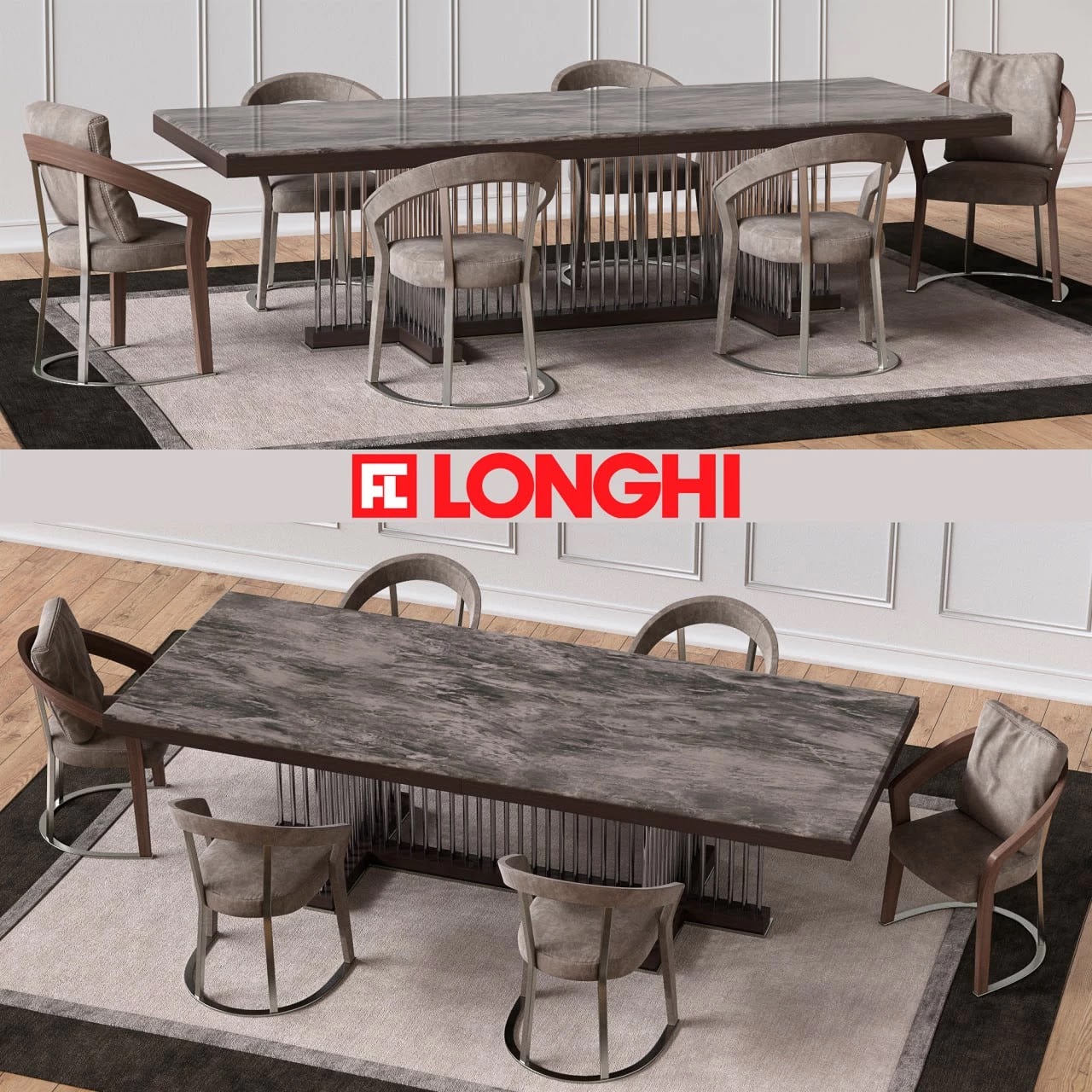 SCHUBERT Marble table & FRANCES Chairs