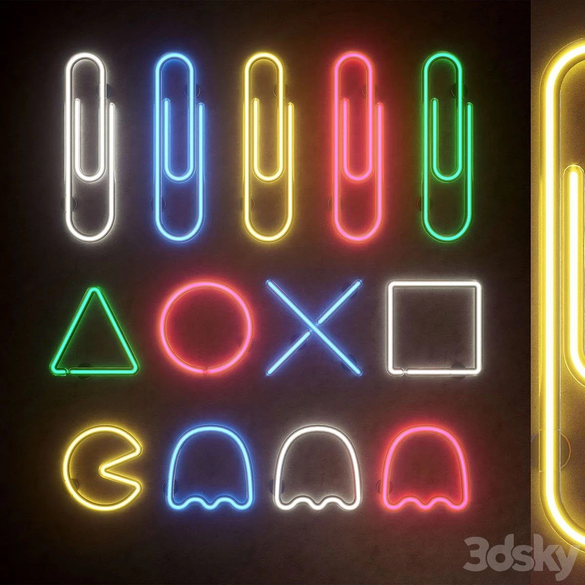 Light modules. Set 35. Neon