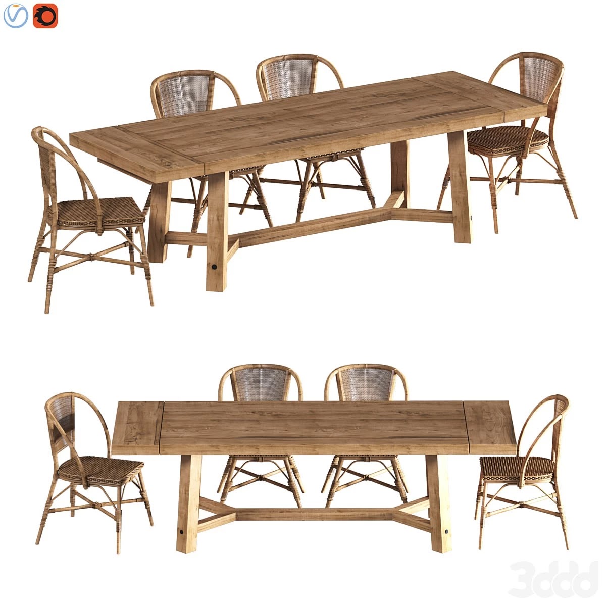Rustic Farmhouse Dining Table