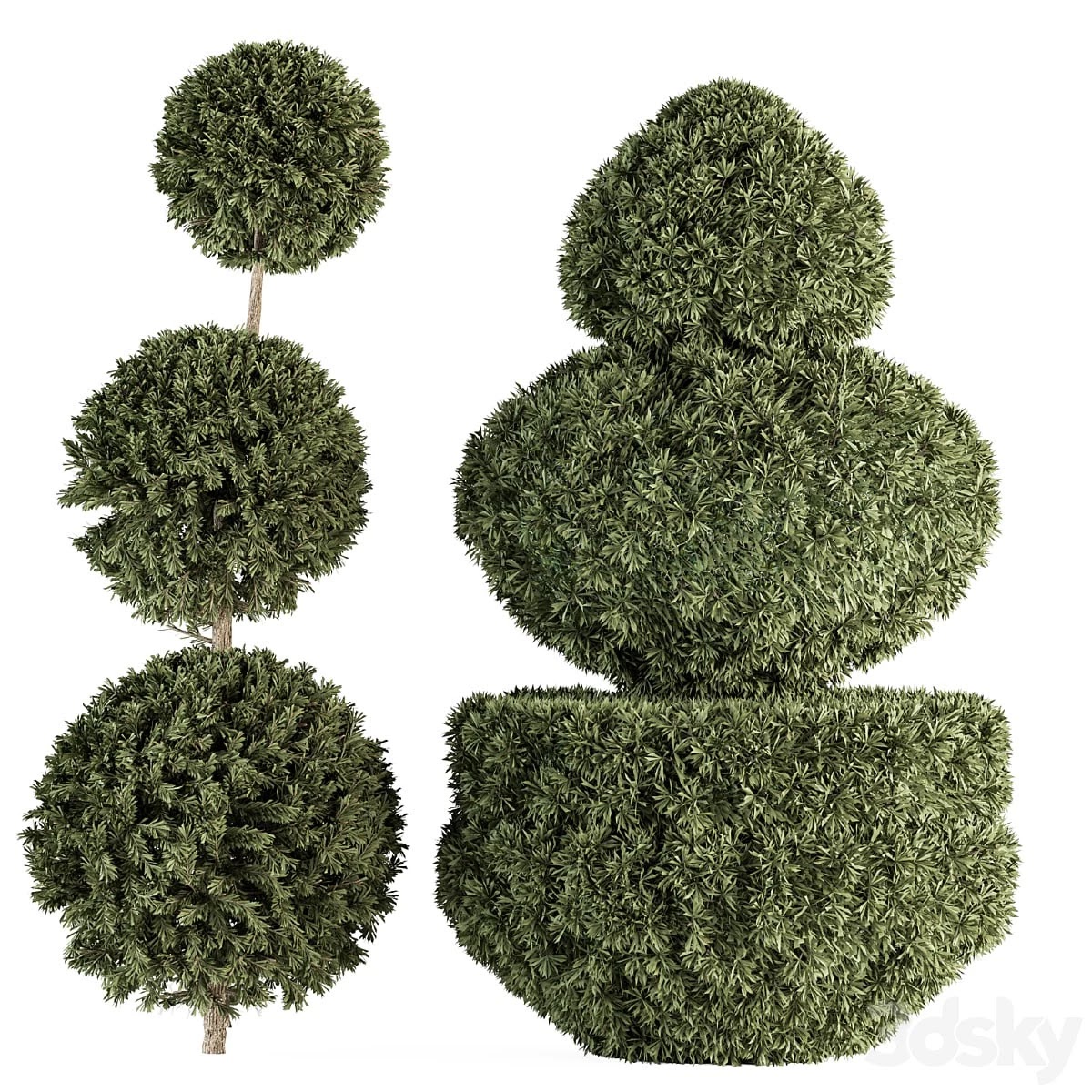 Topiary shape Bush - Bush Set 65