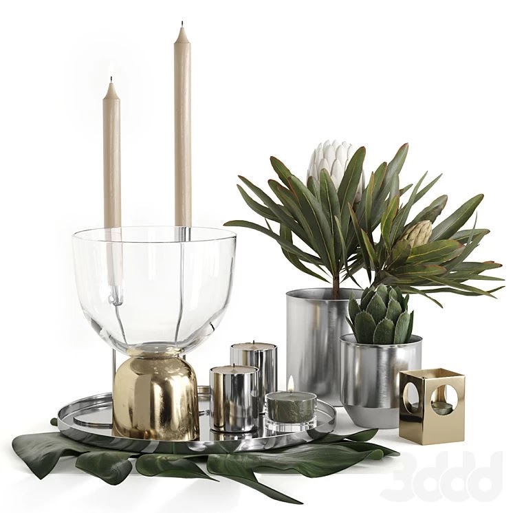 H&M HOME Chrome Decorative Set