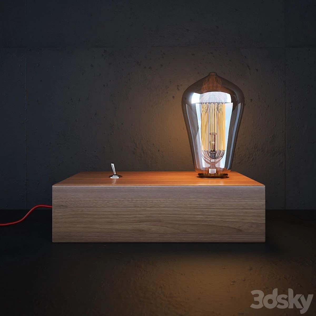 Vintage Retro Edison Wooden shade