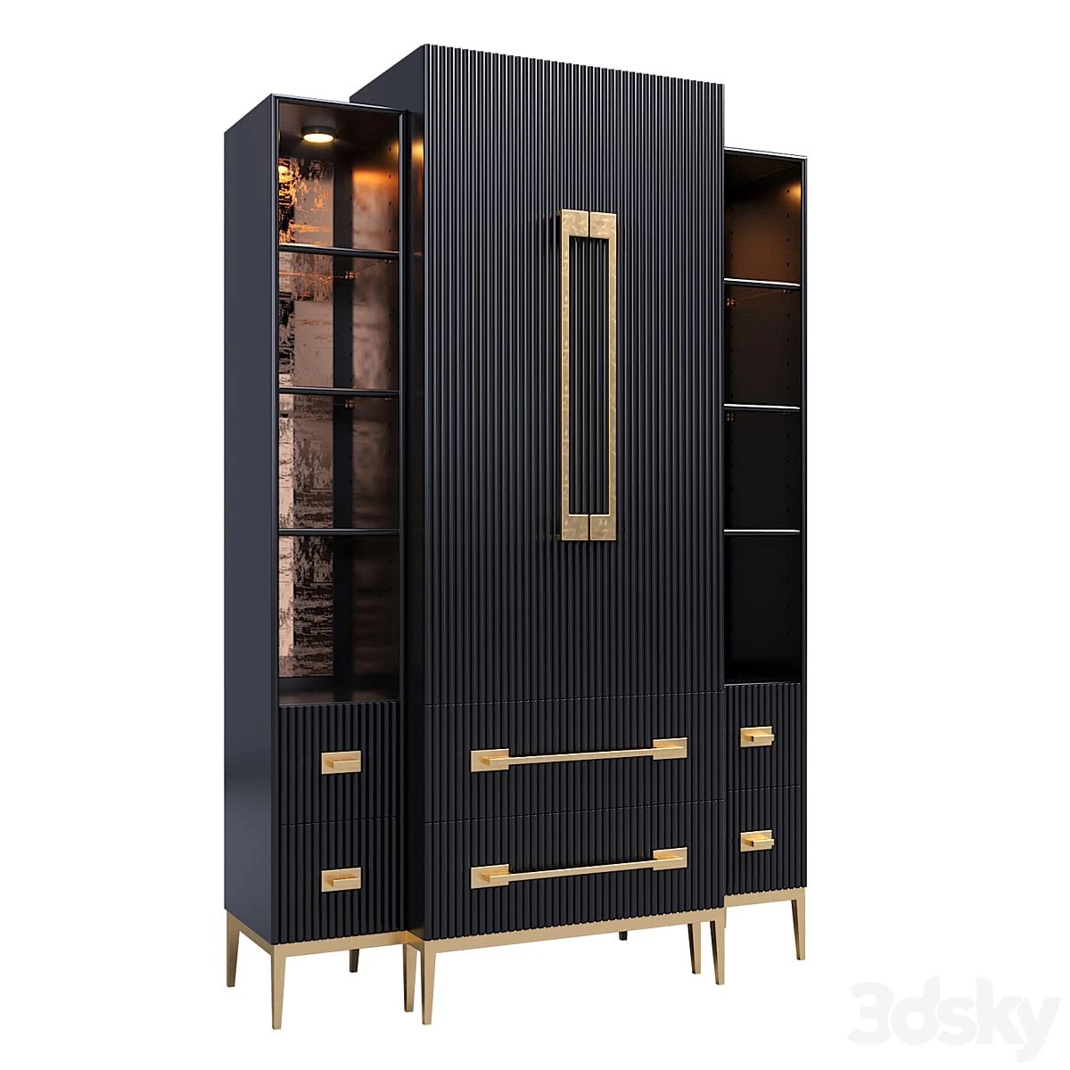 Showcase Black Satin
