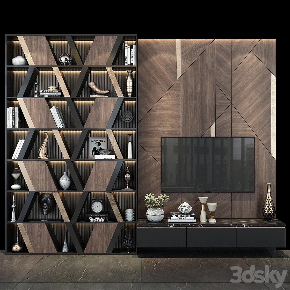 TV wall set 265