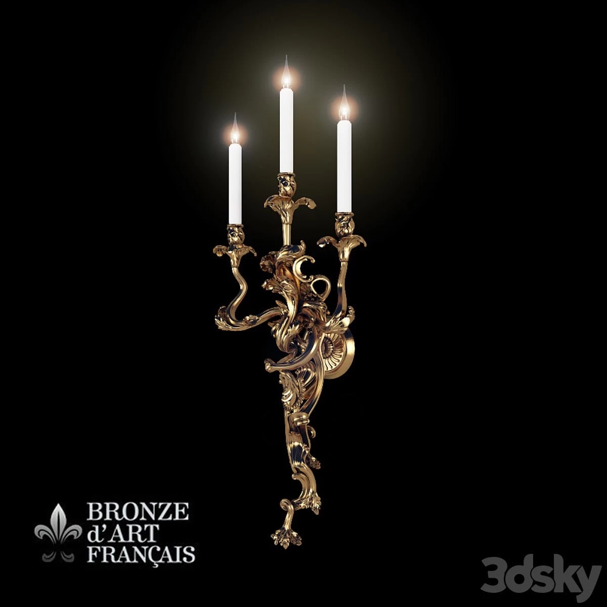Bronze d`Art Louis XV Sconces