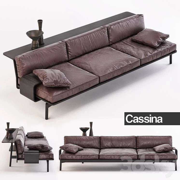 Cassina 288 Sled Three Seater Sofa