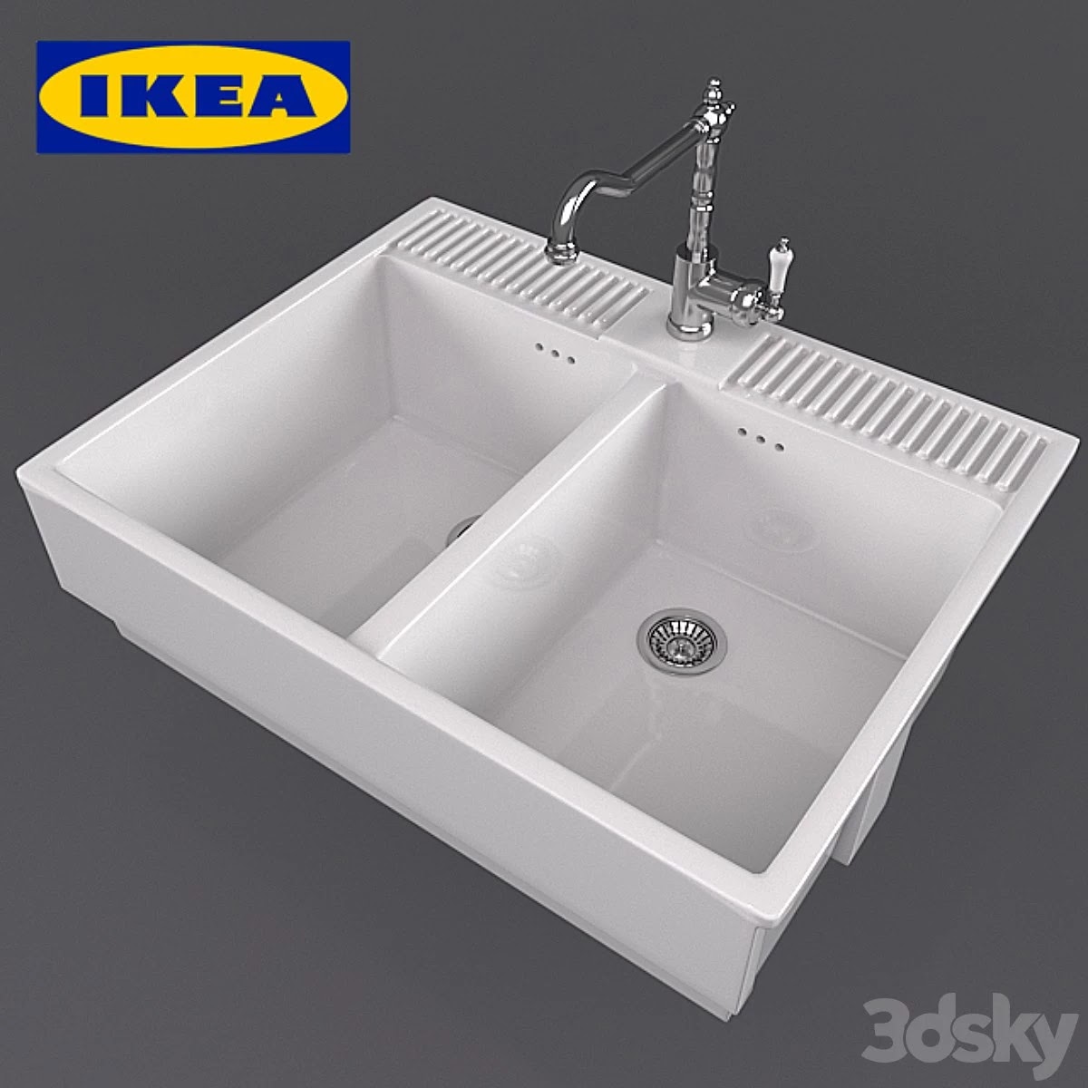 Dumshё, double overhead sink