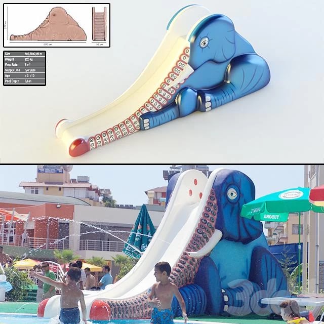 Children waterslide: Elephant Slide.