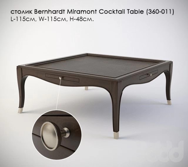 table Bernhardt Miramont Cocktail Table (360-011)