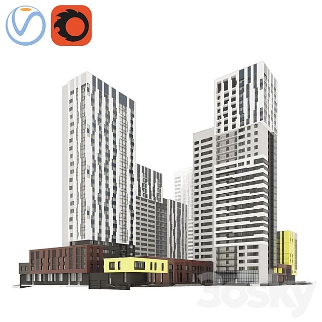 Quarterly building - multi-apartment house 2 -rise
