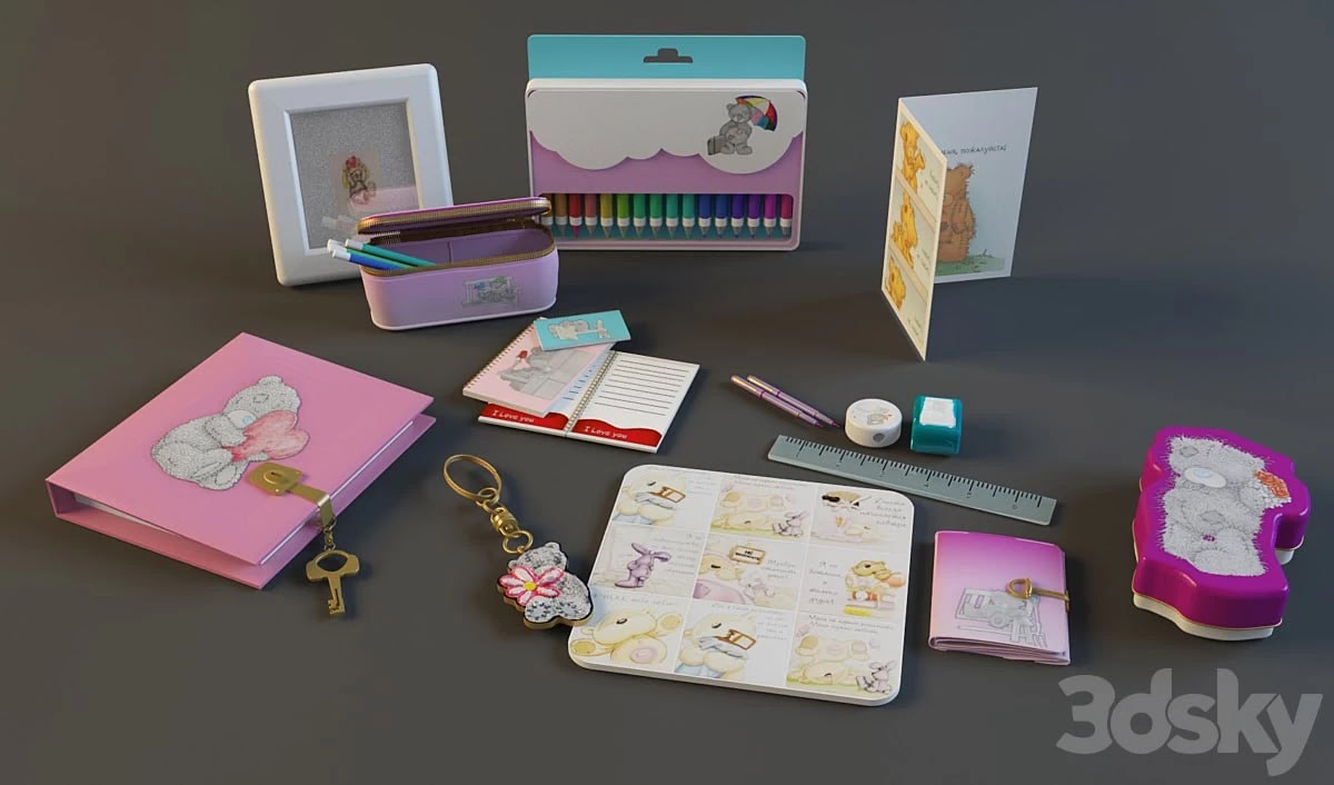 Teddy stationery set