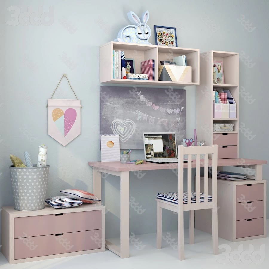 Writing desk and decor for a child 5