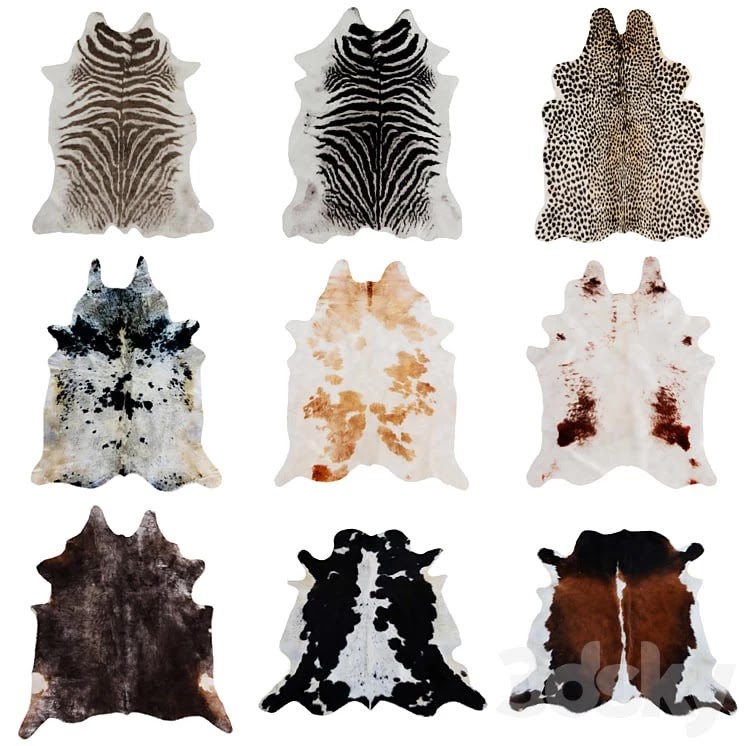Four rugs from animal skins 08