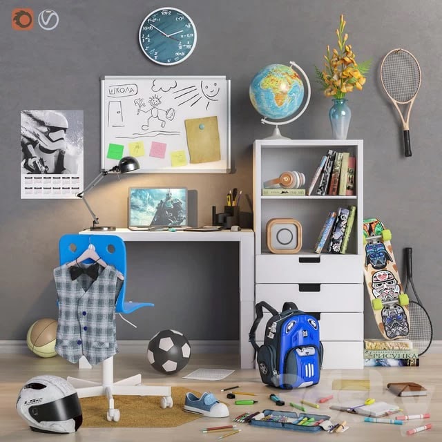 Furniture and accessories for the children's room "Back to School"