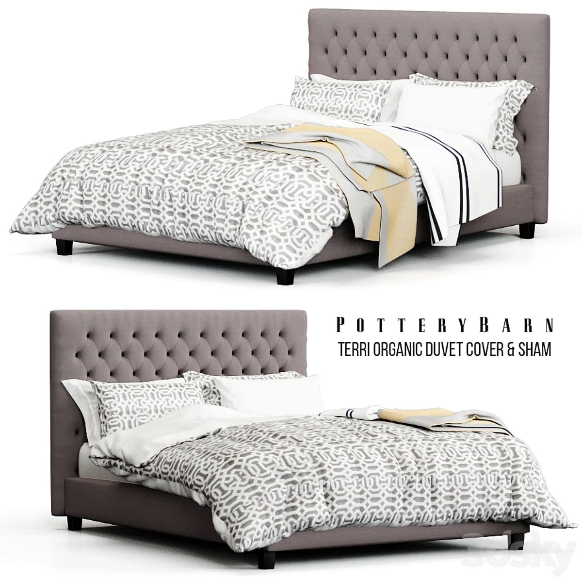 Pottery Barn TERRI ORGANIC DUVET COVER & SHAM