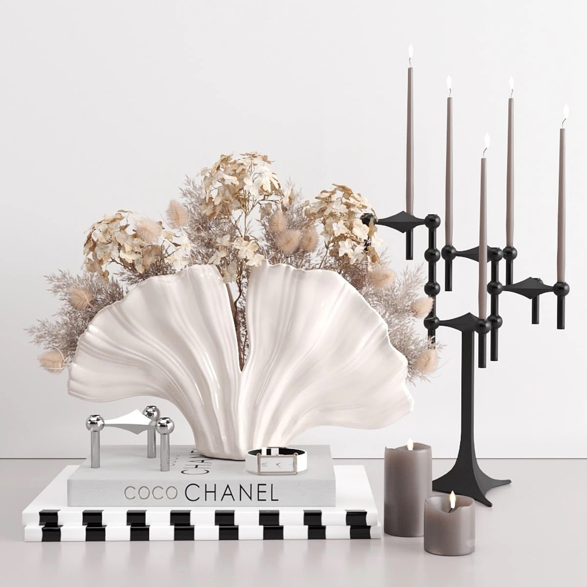 Nude & Gray Decorative Set