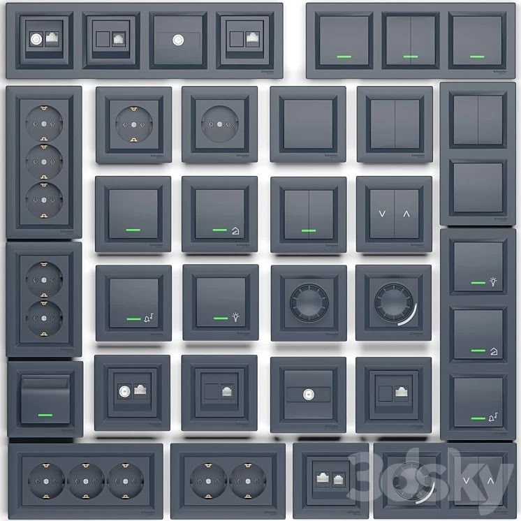 Outlets and Switches Schneider Electric Asfora series