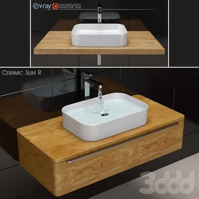 Washbasin RAVAK Ceramic Slim R