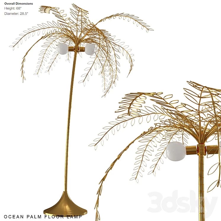 Ocean palm floor lamp