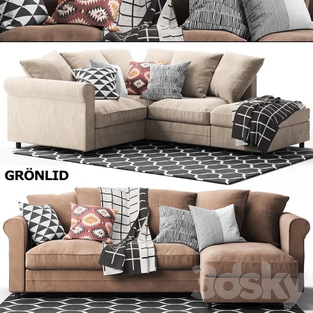 Gronlid Corner sofa, With chaise longue Ikea / Ikea