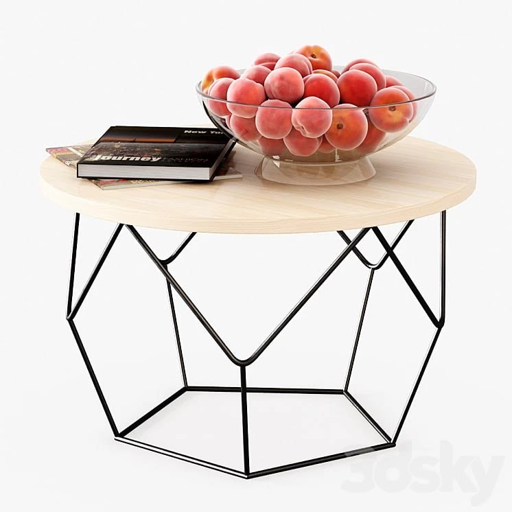 Table with peaches
