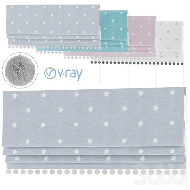 Roman Curtains 29 | the Nursery Blind Company