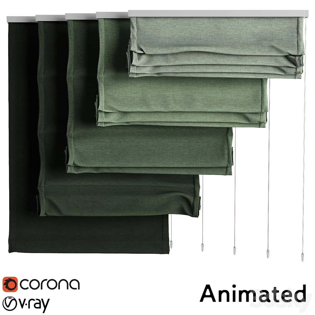 Roman blind animated