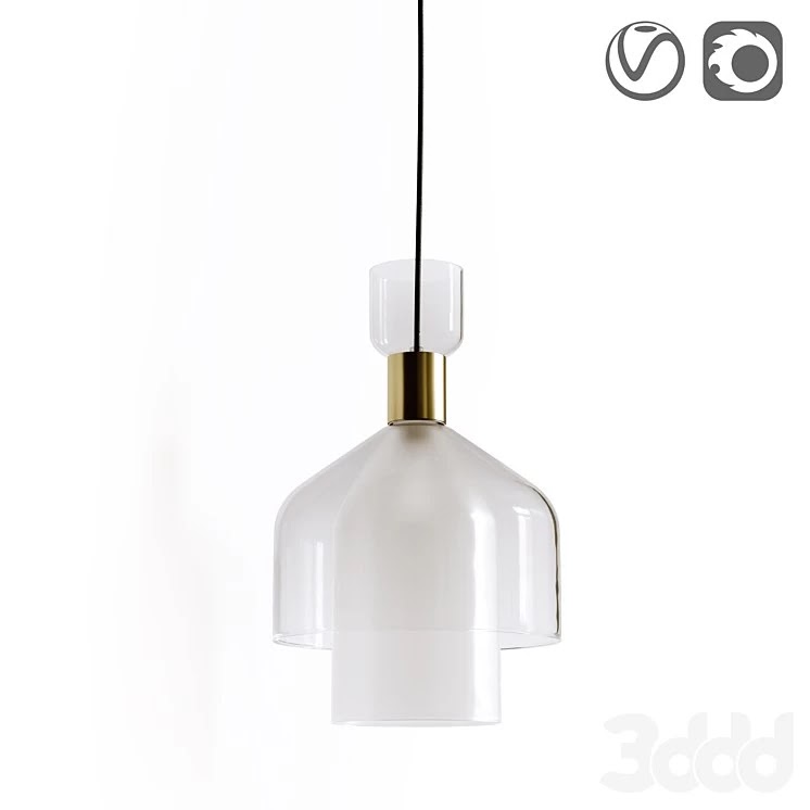 Glass and brass lamp, Amoris