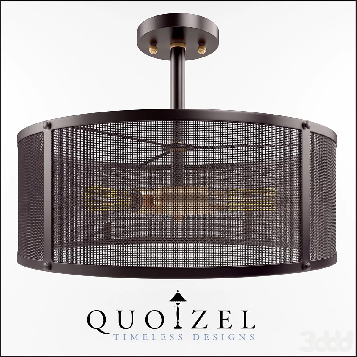 Union Station 3 Light Semi-Flush Mount by Quoizel