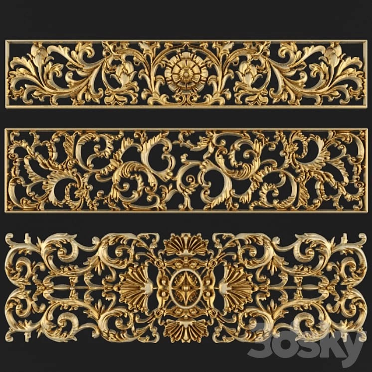 Moldings, carvings