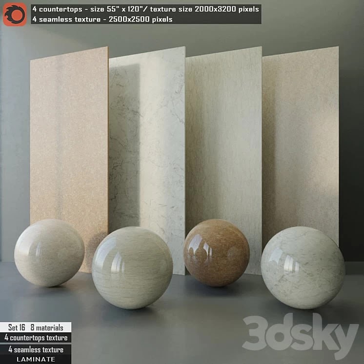 Laminate countertops & Seamless texture Set 16
