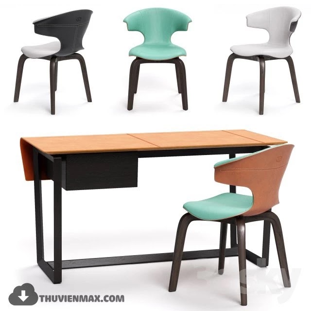 Poltrona Frau Montera Armchair and Fred desk
