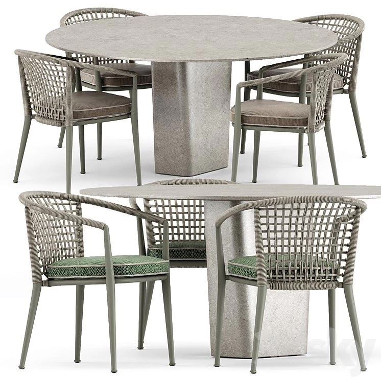 Erica 19 chair by bebitalia and Tao dining table by Tribu #