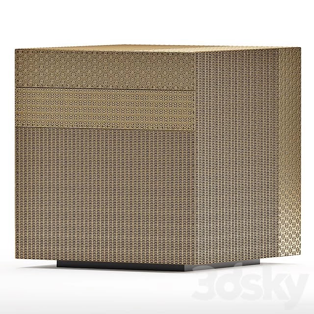 Majorel Side Table Antique Brass