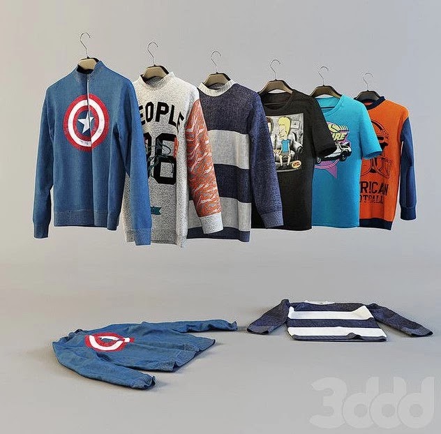 menswear collection on hangers