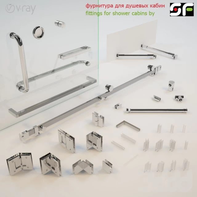 Accessories for glass shower enclosures
