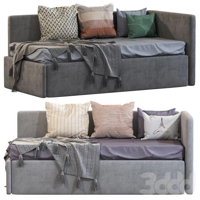 Children's sofa bed with decorative pillows 3