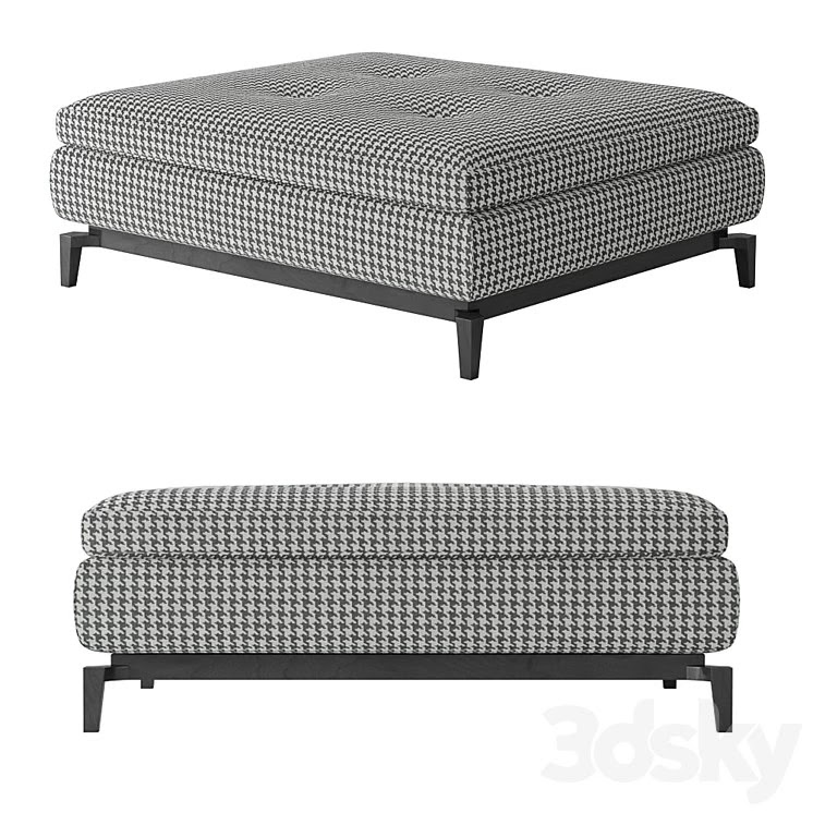 Minotti Andersen lovechair pouf
