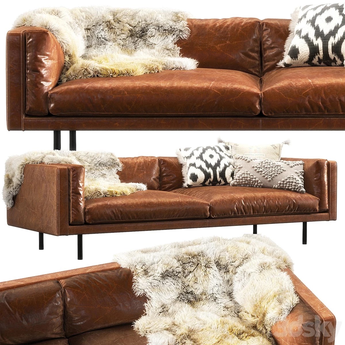 Harvey straight arm sofa