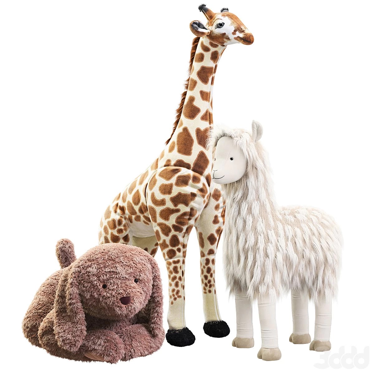Pottery Barn plush liama Labradoodle Giraffe
