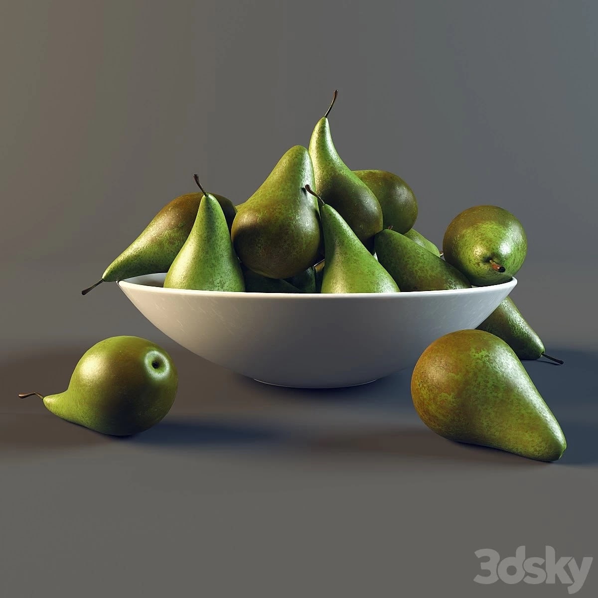 Pears in a plate