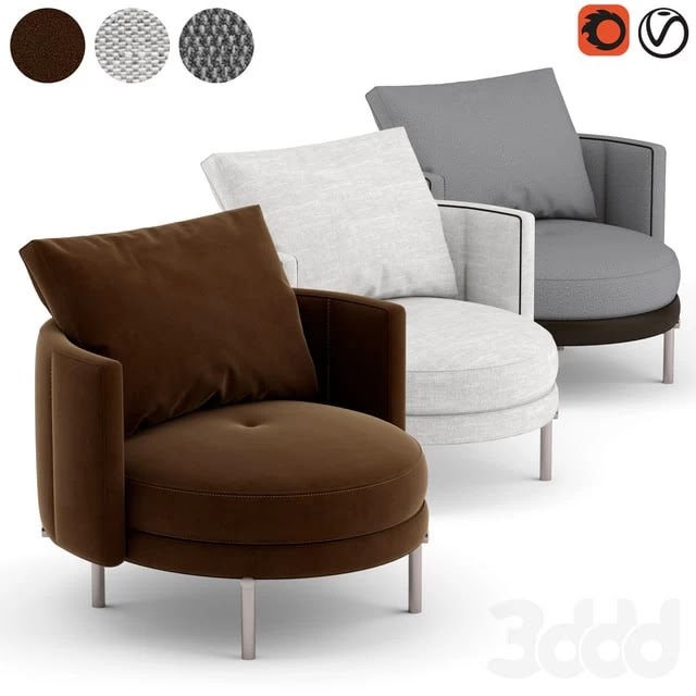 Minotti torii lounge chair