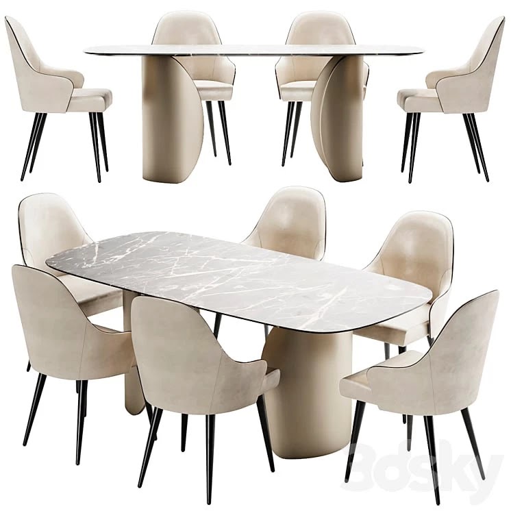 Ludwig chair and table Petalo 72 by Reflex