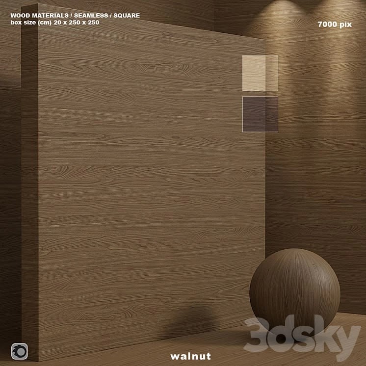Material wood (seamless) walnut - set 112