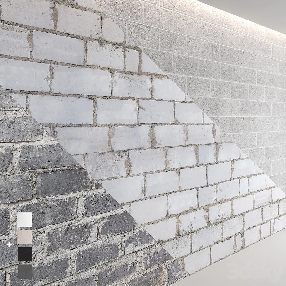 Block wall set 01