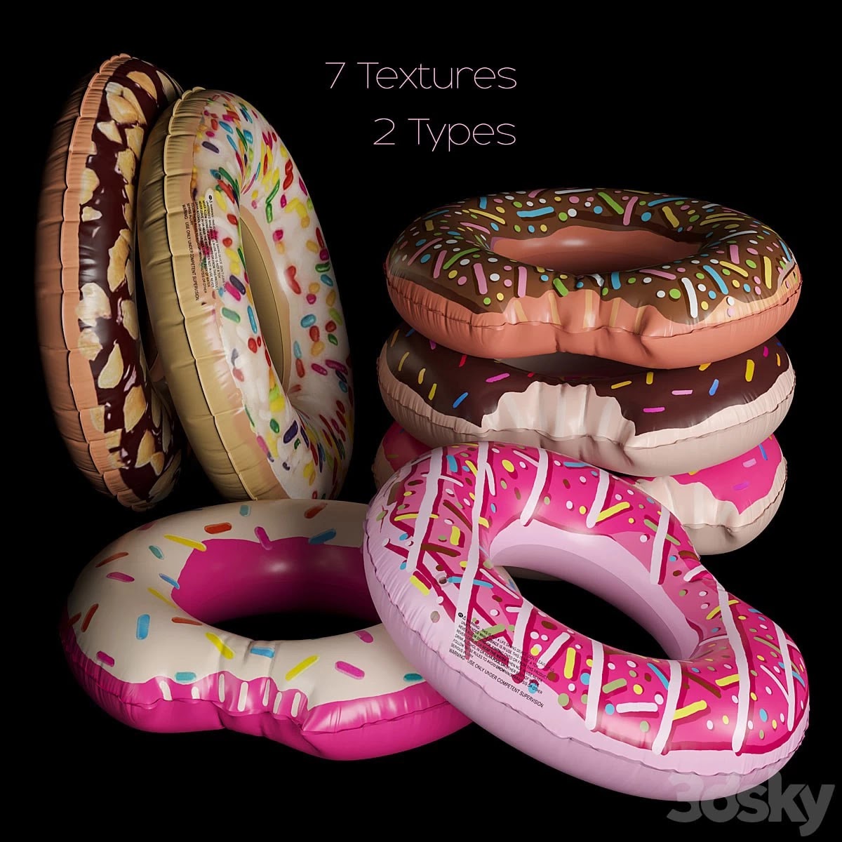 Inflatable circles Intex "Donuts"