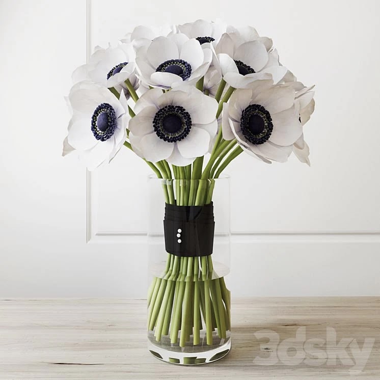 Bouquet (white anemone)
