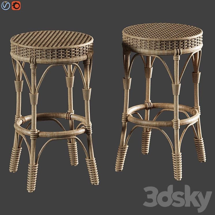Parisian Woven Backless Bar & Counter Stools