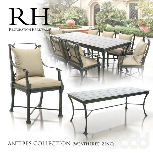 RH ANTIBES Collection (Weathered Zinc)